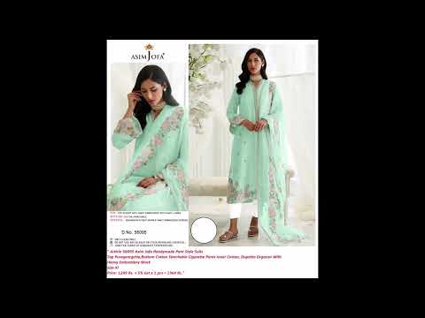 Georgette embroidered article 56095 asim jofa readymade pant...
