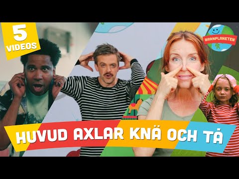 Huvud axlar knä och tå - Barnplanten långvideo med Kompisbandet, Yankho, Minikompisarna och PlayPals