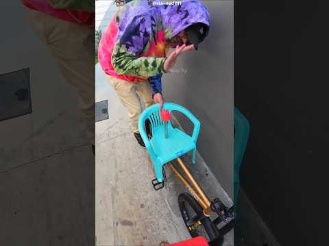 He Turned a Bicycle Into a Chair Bike! 😱🚲 #shorts