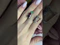 Серебряные серьги с сапфиром 3.632ct, изумрудом, рубином