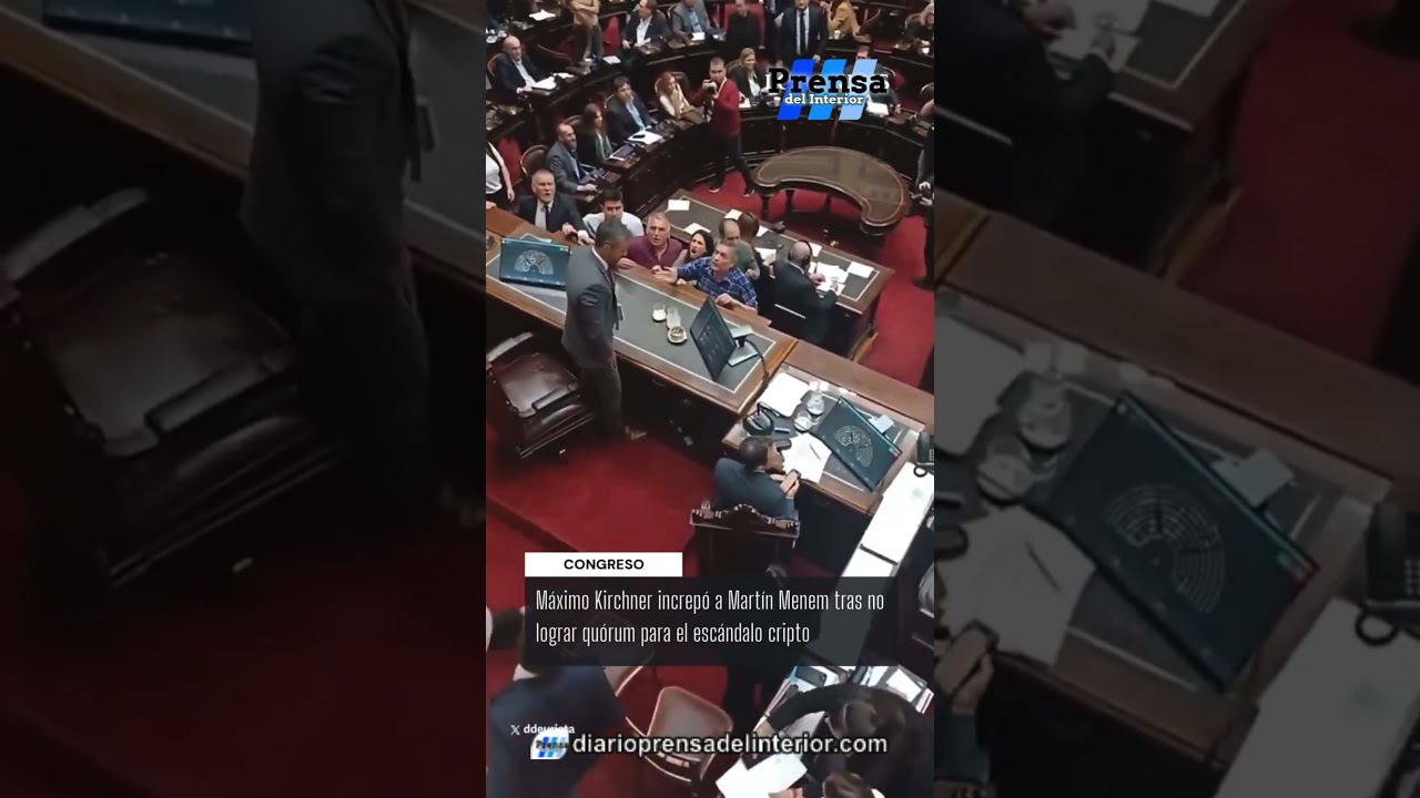 MÁXIMO KIRCHNER INCREPÓ A MARTÍN MENEM