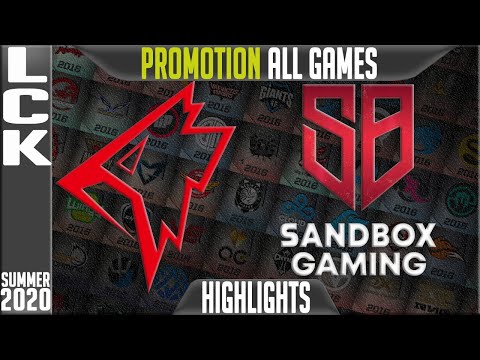 SB vs GRF Highlights ALL GAMES | LCK Summer 2020 Promotion | Sandbox Gaming vs Griffin