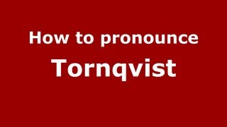 How to pronounce Tornqvist