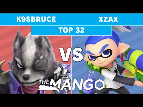 The Mang0 3 - K9sbruce (Wolf) vs Xzax (Inkling) Top 32 - Smash Ultimate