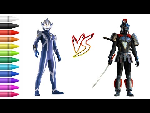 Ultraman Hikari vs Zamusha Coloring Pages