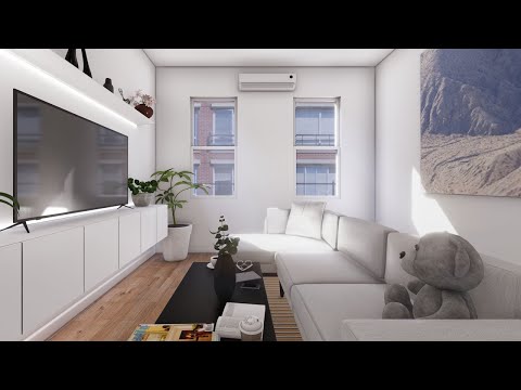 Architect Redesigns NARROW NYC 500sqft Apartment