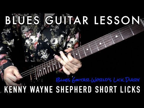 [TAB & SLOW] Kenny Wayne Shepherd Blues Licks in D - Blues Guitar Lesson | #215