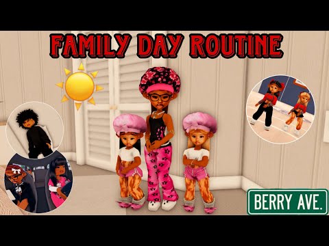 FAMILY DAY ROUTINE *Work, Cheer Practice, Friends* STRESSFUL| Berry Ave  Family Roleplay #berryave