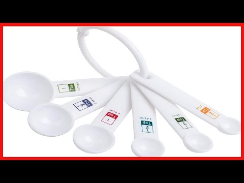 Fox Run 6-Piece Plastic Measuring Spoon Set White, 1.6 x 9 x 3 inches