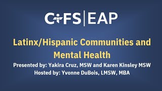 Latinx/Hispanic Communities and Mental Health