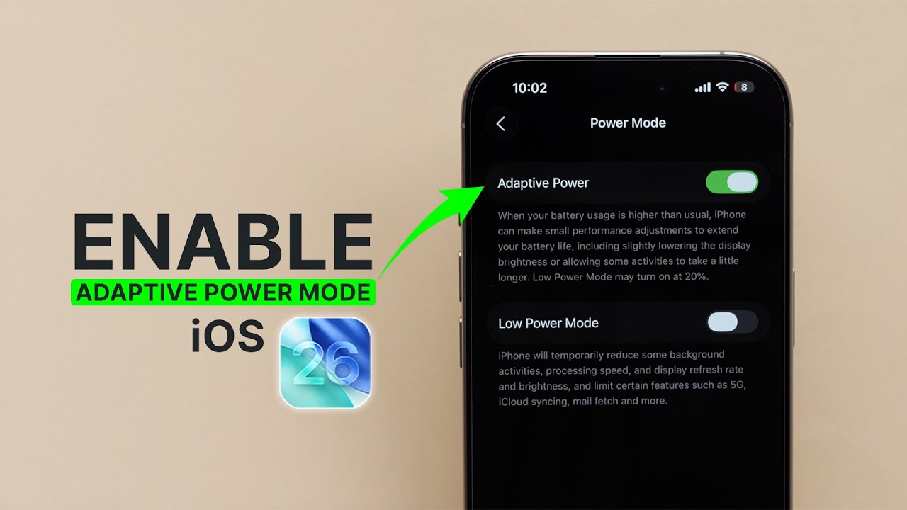 How to Enable Adaptive Power Mode On iPhone (iOS 26)?