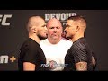 KHABIB NURMAGOMEDOV AND DUSTIN POIRIER FACE OFF IN VEGAS AHEAD OF UFC 242