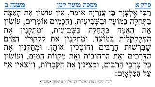 מסכת מועד קטן פרק א משנה ב
