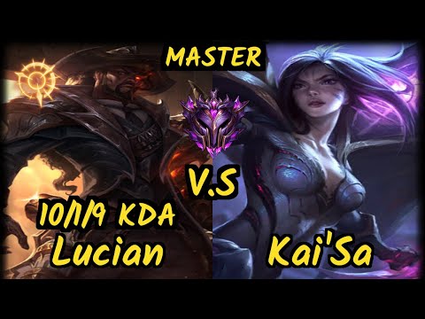 FOX Apollo (LUCIAN) vs KAI'SA - 10/1/9 KDA BOTTOM ADC GAMEPLAY - NA Ranked MASTER