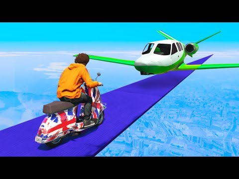 IMPOSSIBLE SCOOTERS vs. PLANES LEVEL! (GTA 5 Funny Moments)