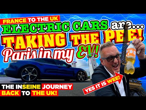 DRIVING my ELECTRIC CAR through FRANCE & PARIS to CATCH the FERRY to The UK! EVs are taking the PEE!