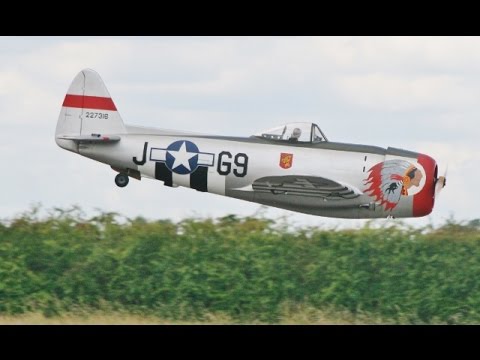 ② GIANT 1/4  SCALE RC P-47 - MOKI 250cc - JOHN MASON AT WINGS & WHEELS RC MODEL AIRCRAFT SHOW - 2014