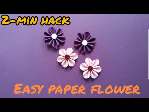 How to make easy paper flower 2023 /Flower making with paper / Paper flower tutorial