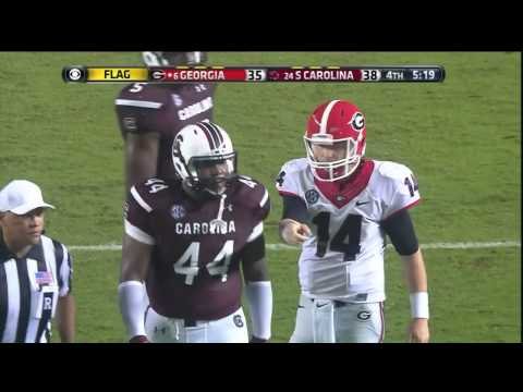 2014 USC vs Georgia - Gerald Dixon Sack (Intentional Grounding)