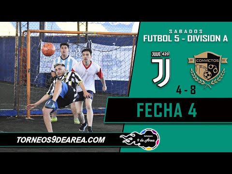 Juve 420 vs Convictos - Futbol 5 A - Sabados - Fecha 4 - Torneos 9 de Área 🏟⚽🏆