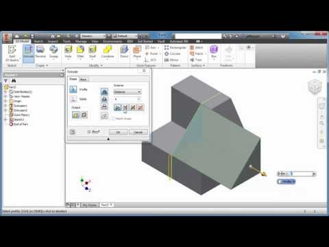 Inventor Tutorial with Isometric Sketches – Intermediate part 4 of 20