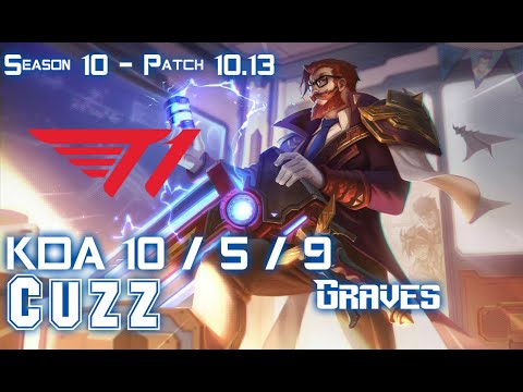 T1 Cuzz GRAVES vs KARTHUS Jungle - Patch 10.13 KR Ranked