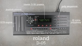 Video thumbnail for Roland D-05 - A quick introduction in 1 minute by moogaudio
