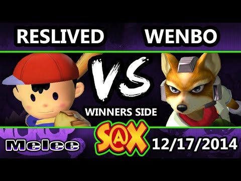 S@X - Wenbobular (Fox) Vs. Reslived (Sheik, Ness) SSBM Singles - Smash Bros. Melee