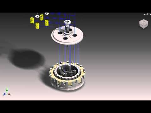 Exploded view minarelli am6 clutch (inventor)