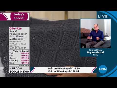 Sealy Posturepedic Hamilton Plush Euro Pillowtop Full...