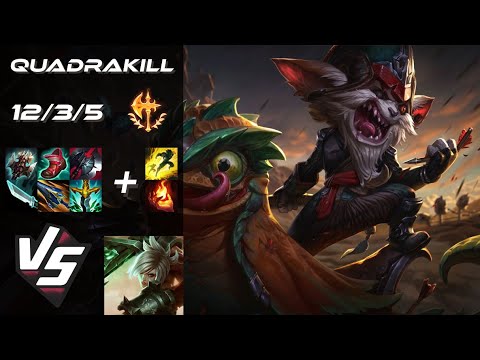 TOP Kled vs Riven [QUADRAKILL] - EU Challenger Patch 14.24