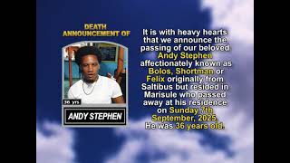 Andy Stephen  ~ Short Obituary
