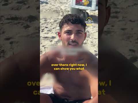 Palestinian woman confronts Israeli soldier on NY beach | Islam Channel