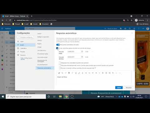 Vídeo: Como colocar aviso de férias no Outlook: perguntas e respostas