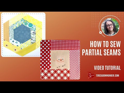 How to sew partial seams video tutorial