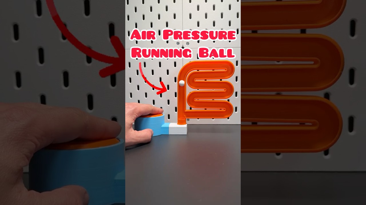 3D Printed Air Pressure Running Ball  #3dprinting #toys #fidgettoys #howto #fidget #satisfying  #diy