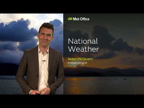 19/05/23 – Showers easing, mostly clear spells – Evening Weather Forecast UK – Met Office Weather