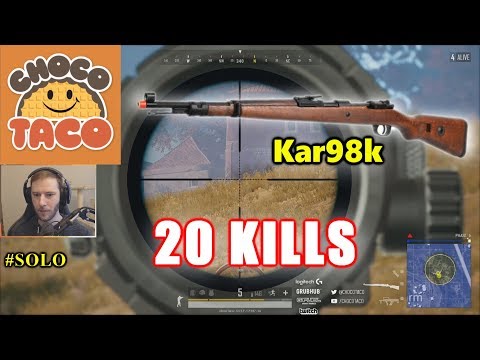 ChocoTaco - 20 KILLS - Kar98k - SOLO - PUBG