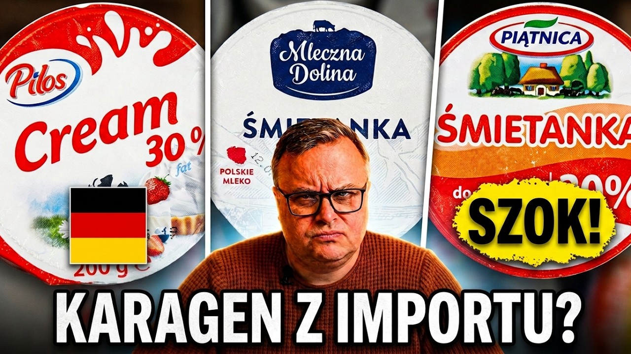 Skąd jest śmietanka w Lidlu i Biedronce? Piątnica ma karagen?