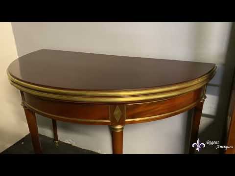 Antique French Directoire Brass Mounted Card Table 19th C