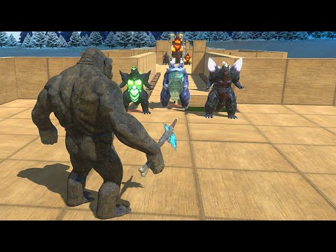 King Kong VS Godzilla Death Run | Godzilla Vs Superman Spiderman | Hulk  Thanos VS  Godzilla 2014