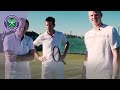 Kyle Edmund and Tim Henman serving impressions - Part 1 | Jaguar Ace Pace app at Wimbledon