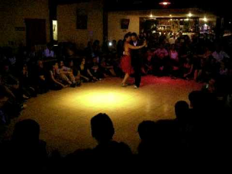  Eugenia Martinez  and  Lucas di Giorgio  are  dancing  to  the  milonga  "  Yo Soy De San Telmo  "