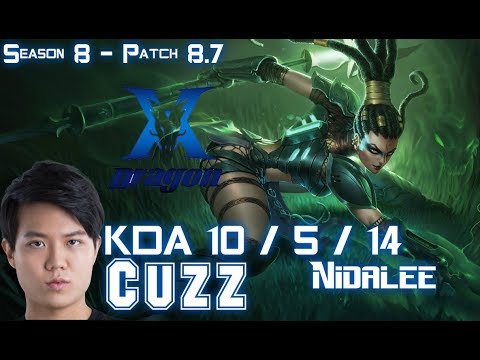 KZ Cuzz NIDALEE vs RIVEN Jungle - Patch 8.7 KR Ranked