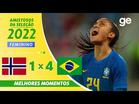 Gols e lances de Noruega x Brasil