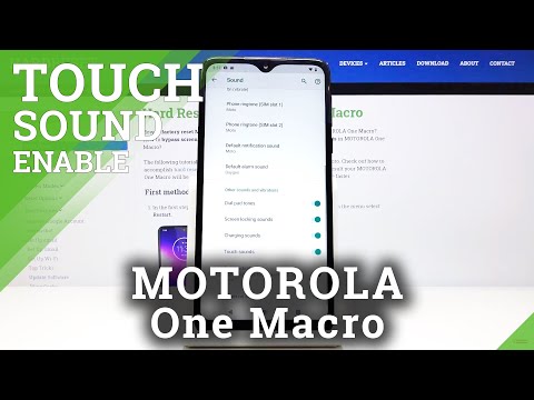 How to Manage Sound Settings in Motorola One Macro - Turn Off / On Touch Sounds