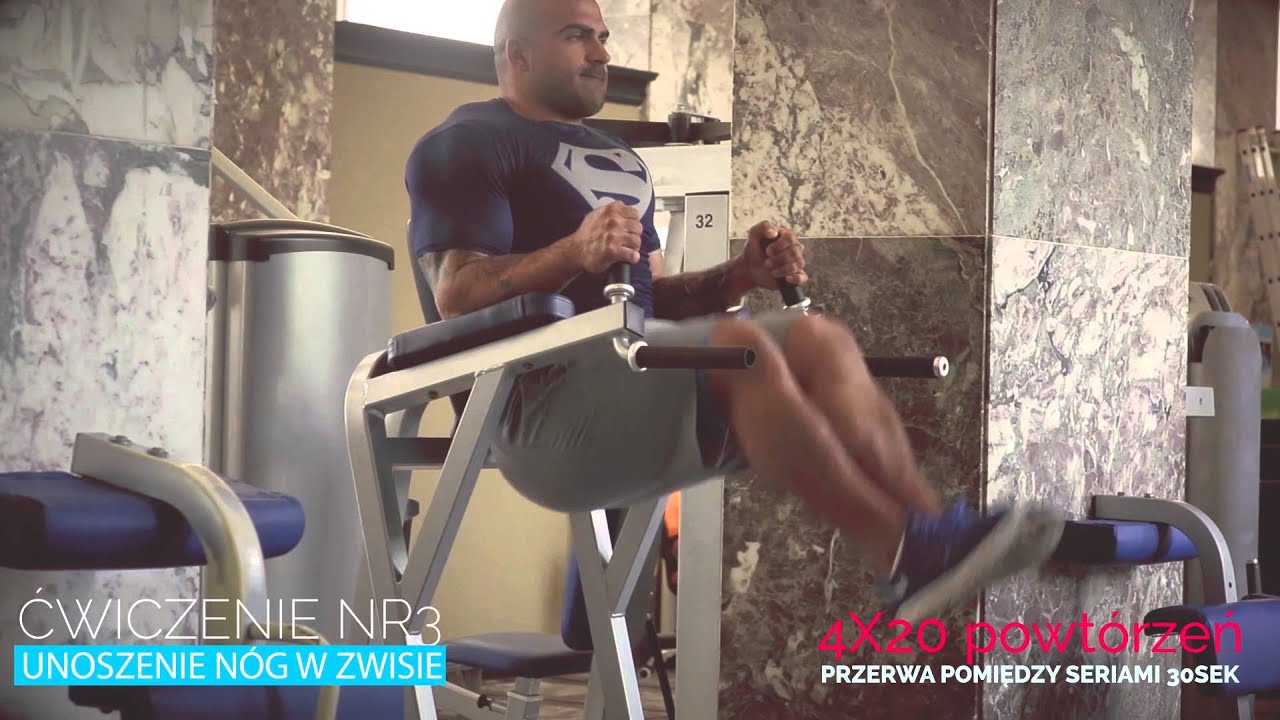 AKOP SZOSTAK ćwiczenia na mięśnie brzucha,  trenowane na siłowni