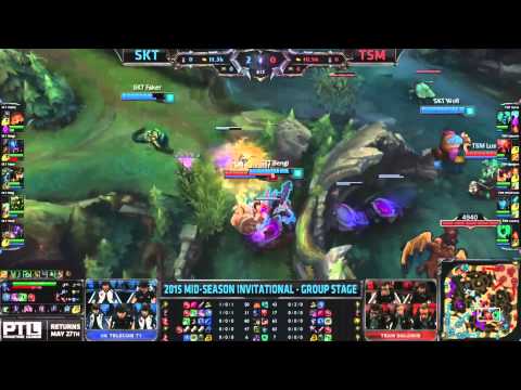SKT T1 vs TSM - Wolf & Bengi amazing deny!