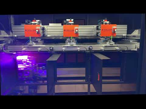 Screen printing machine for printing on bottles KELLER