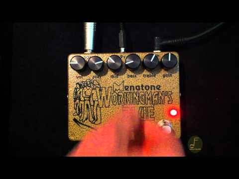 Menatone Custom Shop Workingman's Blue 6-knob Point-To-Point handwired overdrive pedal image 5
